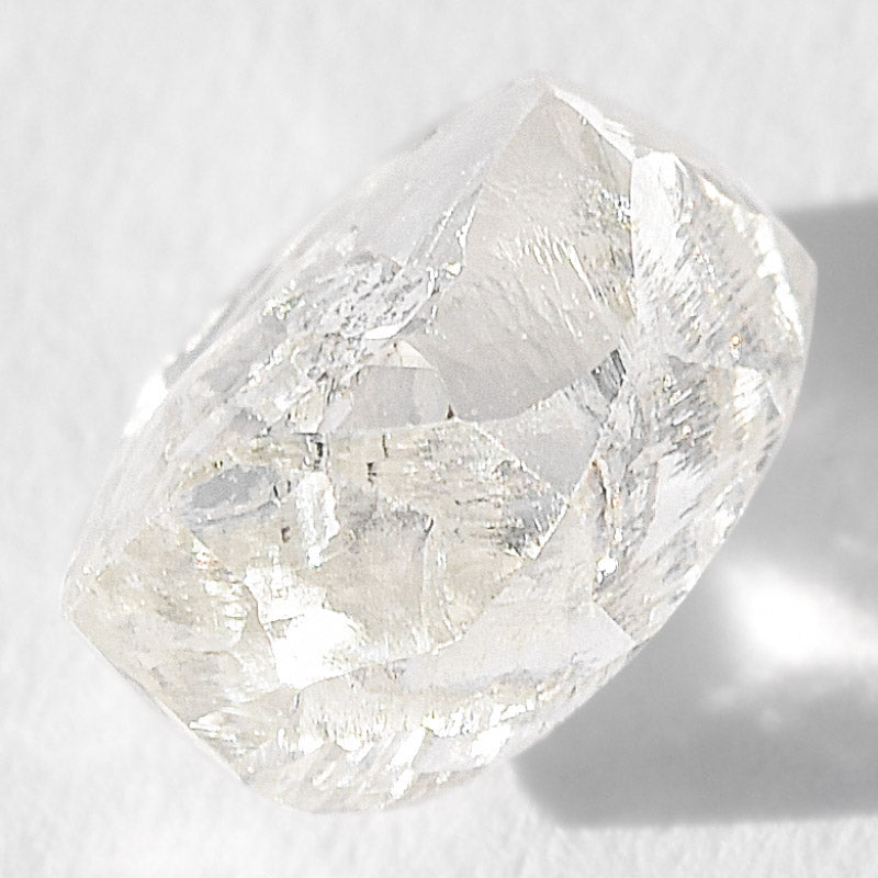 1.16 carat light and waterlike rough diamond dodecahedron