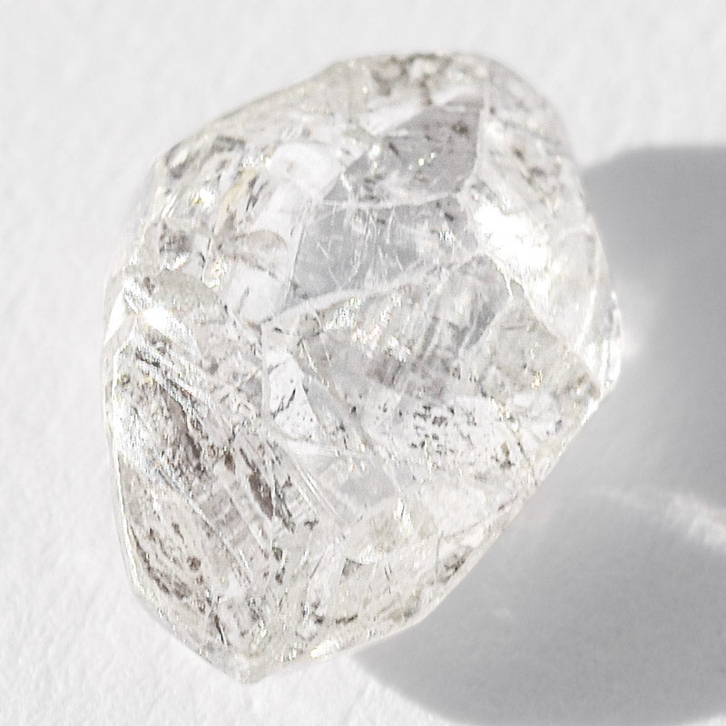 1.07 carat kite-shaped smooth and shiny raw diamond