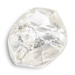0.91 carat magnificent and animated raw diamond dodecahedron