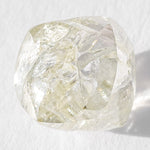 1.42 carat spectacular and light green rough diamond dodecahedron