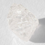 1.58 carat shiny and crystalline raw diamond octahedron