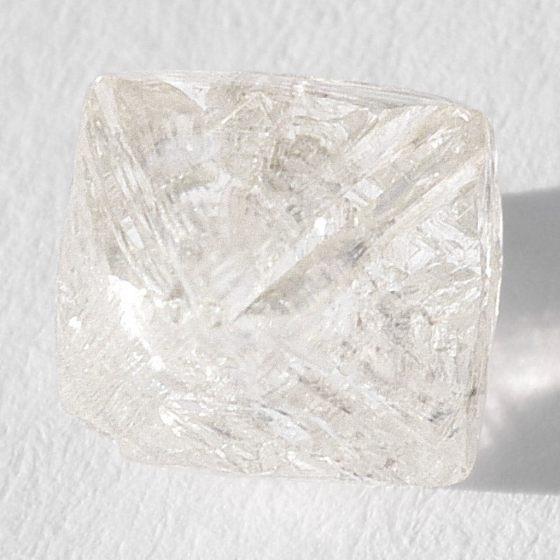 1.36 carat stunning and architectural raw diamond octahedron