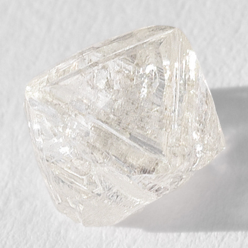 1.36 carat stunning and architectural raw diamond octahedron