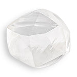 0.85 carat colorless and bright dodecahedral raw diamond