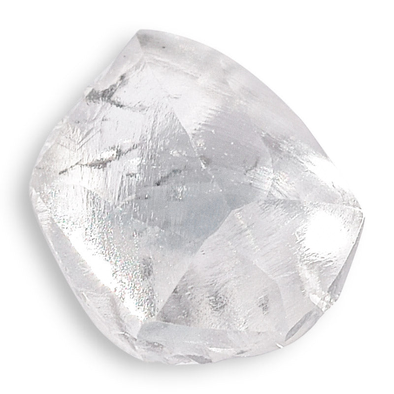 0.67 carat offset rhombododecahedral rough diamond
