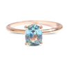 Cushion cut ceylon sapphire solitaire