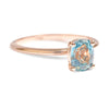 Cushion cut ceylon sapphire solitaire