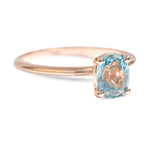 Cushion cut ceylon sapphire solitaire
