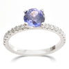 Lukot Ring with 6.3mm purple-blue sapphire