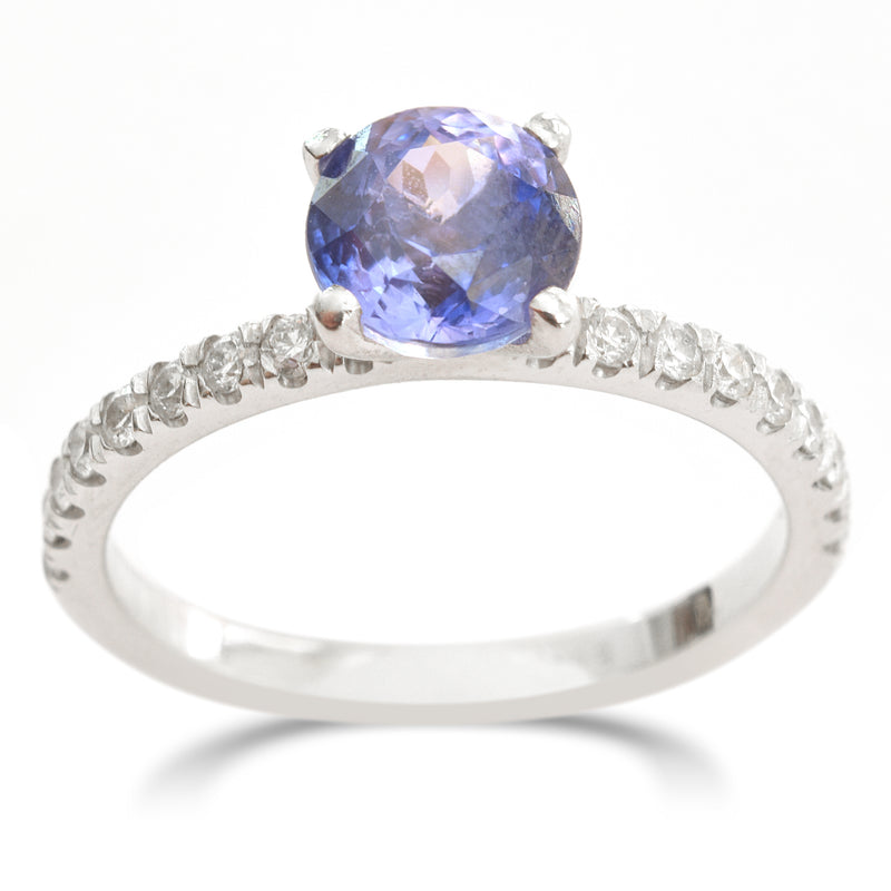 Lukot Ring with 6.3mm purple-blue sapphire – The Raw Stone