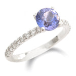 Lukot Ring with 6.3mm purple-blue sapphire