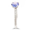 Lukot Ring with 6.3mm purple-blue sapphire