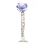 Lukot Ring with 6.3mm purple-blue sapphire