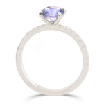 Lukot Ring with 6.3mm purple-blue sapphire