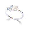 Raziel ring - a customizable rough diamond and sapphire cluster engagement ring