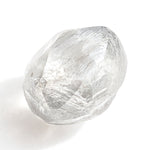 0.90 carat flawless white rough diamond dodecahedron