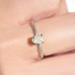 Raw Diamond engagement ring with natural contours