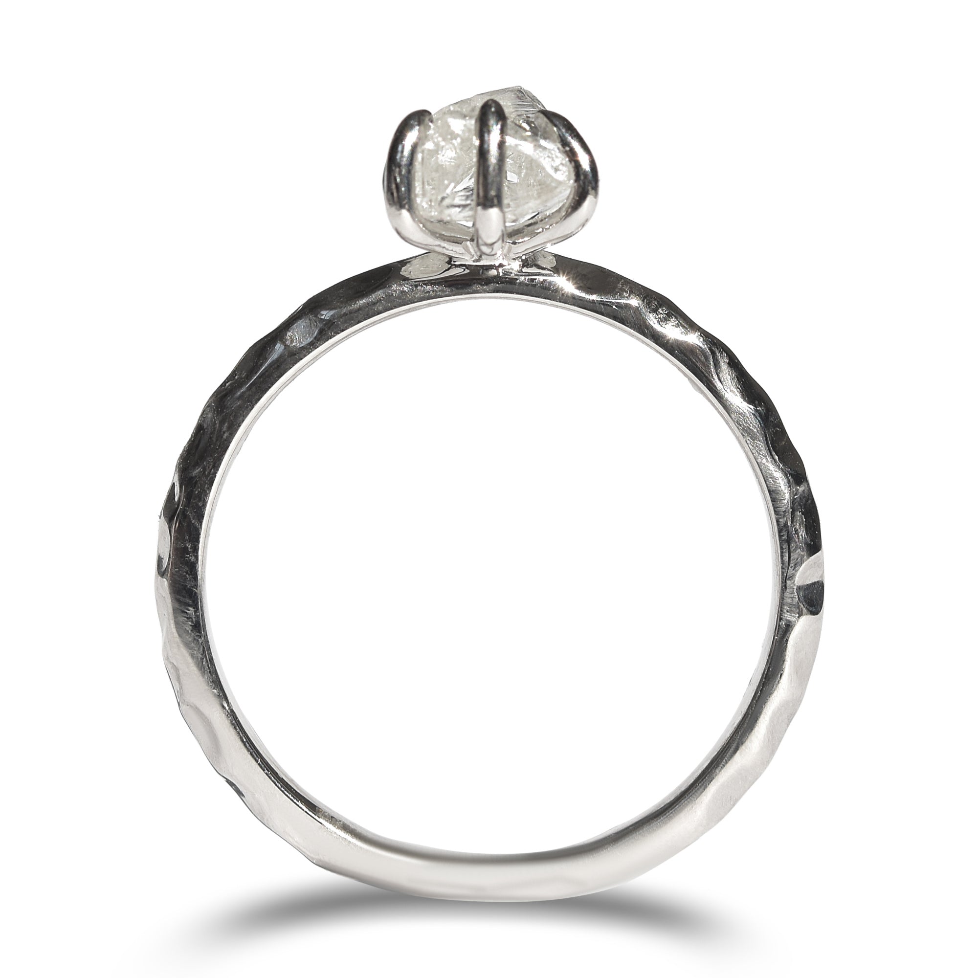 Ruah Ring - A natural raw diamond or raw sapphire engagement ring - Ring Design for Ring Builder