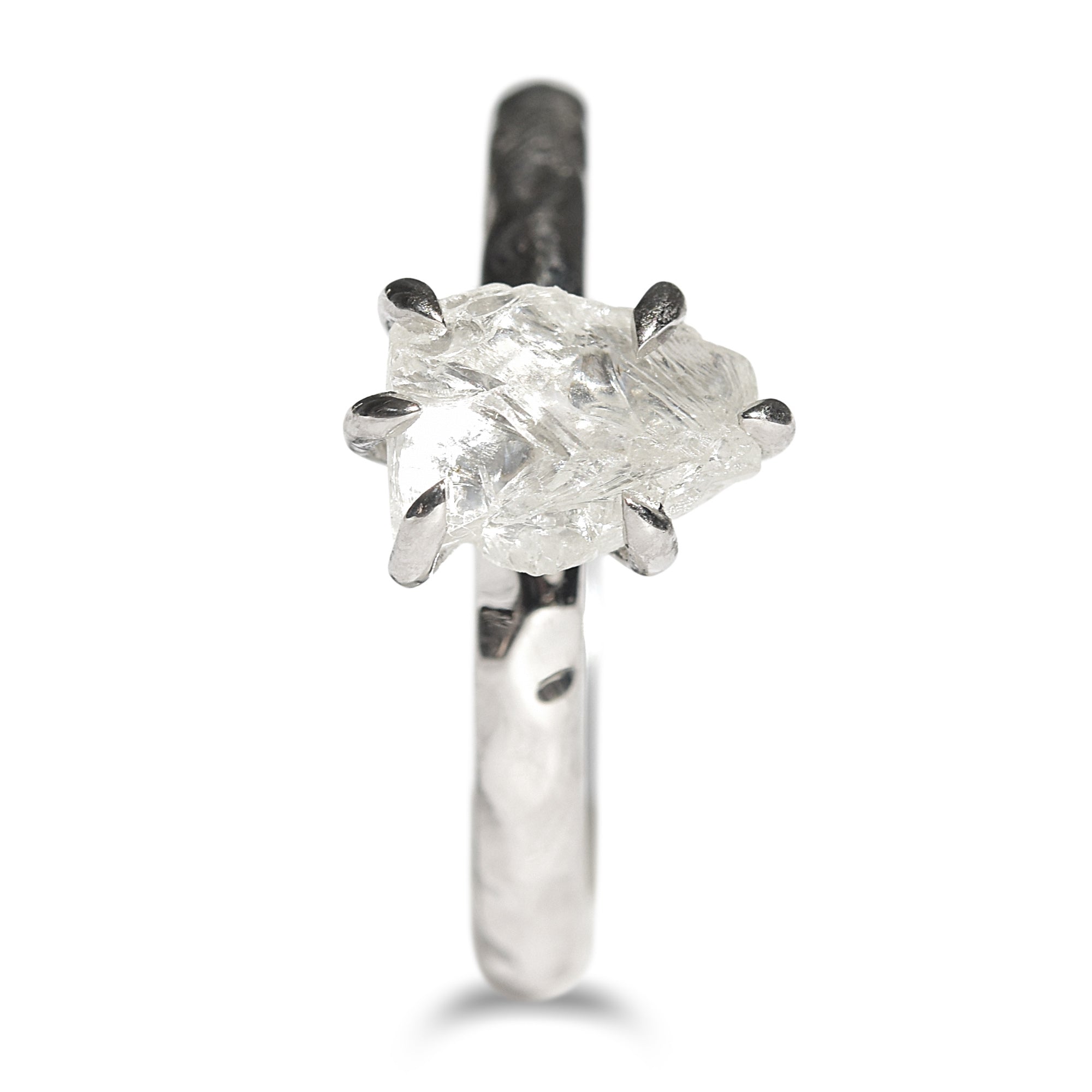 Ruah Ring - A natural raw diamond or raw sapphire engagement ring - Ring Design for Ring Builder