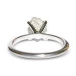 2 carat rough diamond engagement ring with a rustic engagement ring style in 14k white gold size 6 and ready to ship.