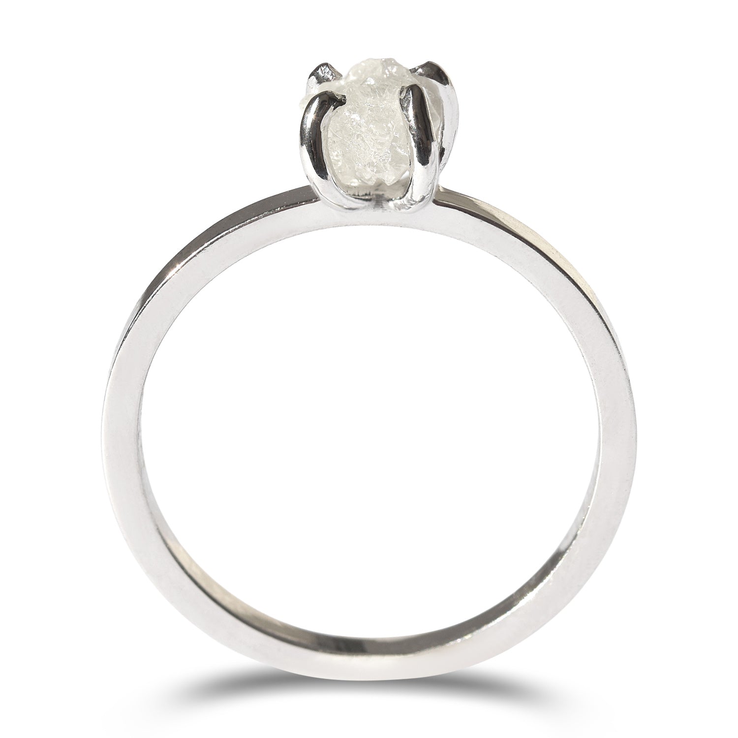 Shana Ring -  A square banded rough diamond engagement ring - Ring Design for Ring Builder