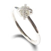 Magen Ring - A criss-cross or basket style rough diamond engagement ring