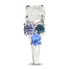 Raziel ring - a customizable rough diamond and sapphire cluster engagement ring