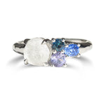Raziel ring - a customizable rough diamond and sapphire cluster engagement ring - Ring Design for Ring Builder