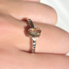 Sal Ring - A double pronged ring with a hammered band