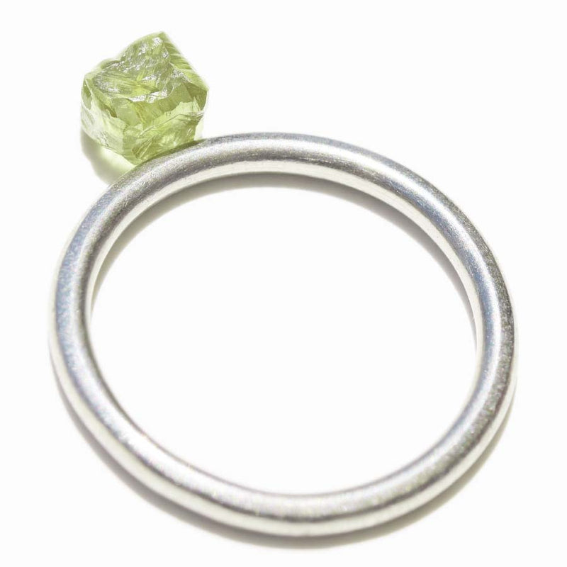 1.04 carat green raw diamond cube