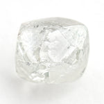 0.91 carat shiny and light filled raw diamond rhombododecahedron