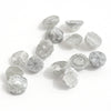0.50 carat sliced round rough diamonds - light silver/off-white. **We pick one piece from this parcel for you!!**