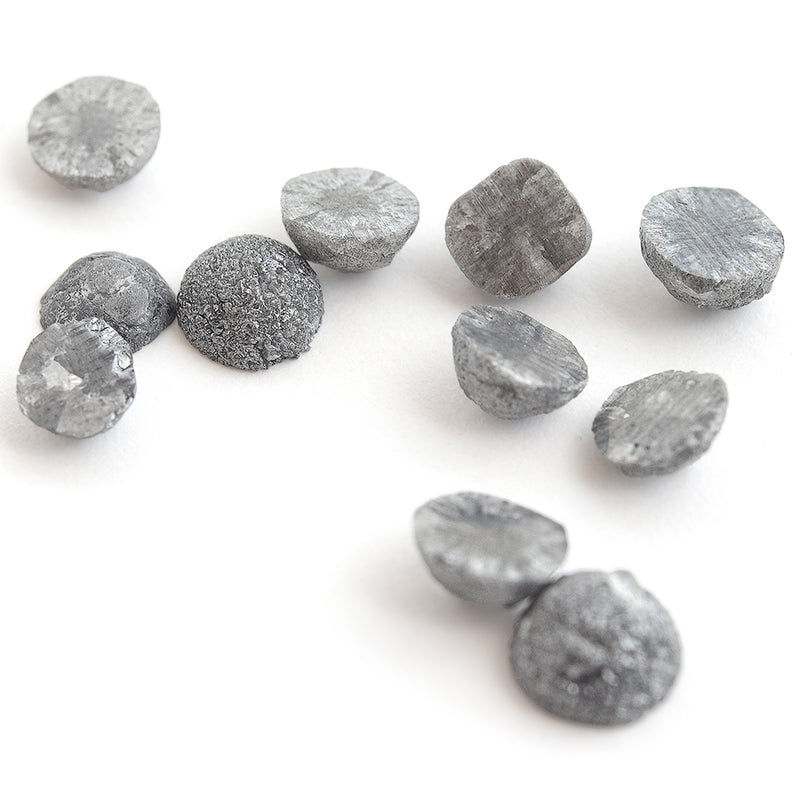 0.50 carat sliced round rough diamonds - black. **We pick one piece from this parcel for you!!**