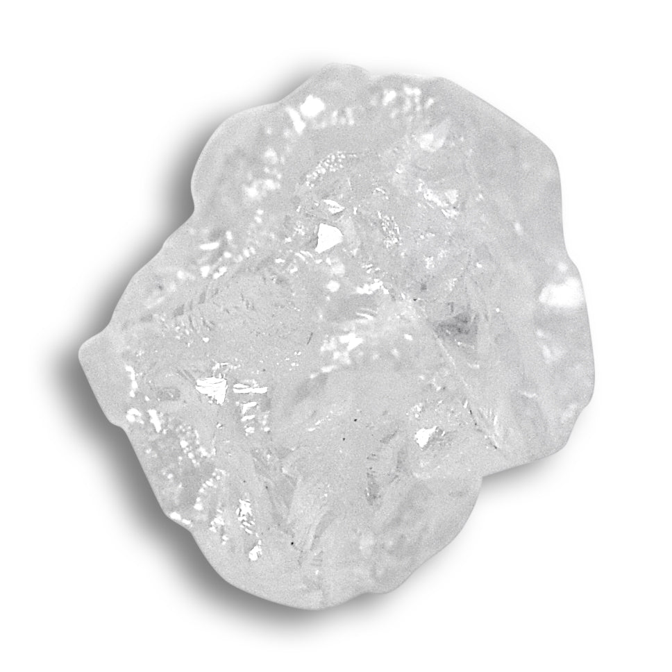 2.47 carat flat and smooth rough diamond freeform stone