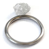 2.19 carat freeform and sparkly white rough diamond