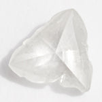 0.62 carat ethereal mermaid raw diamond triangular macle