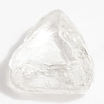 0.46 carat oblong and transparent rough diamond triangular macle