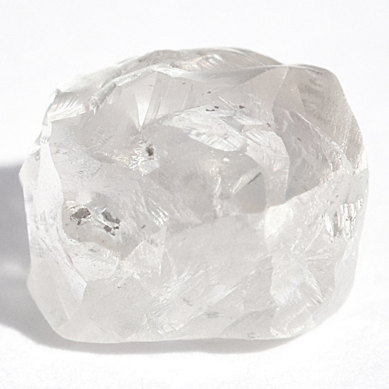 1.40 carat proportional glowing and white octahedron raw diamond