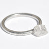 1.40 carat proportional glowing and white octahedron raw diamond