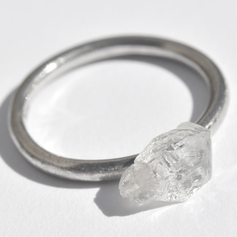 1.5 carat light filled and gemmy freeform rough diamond