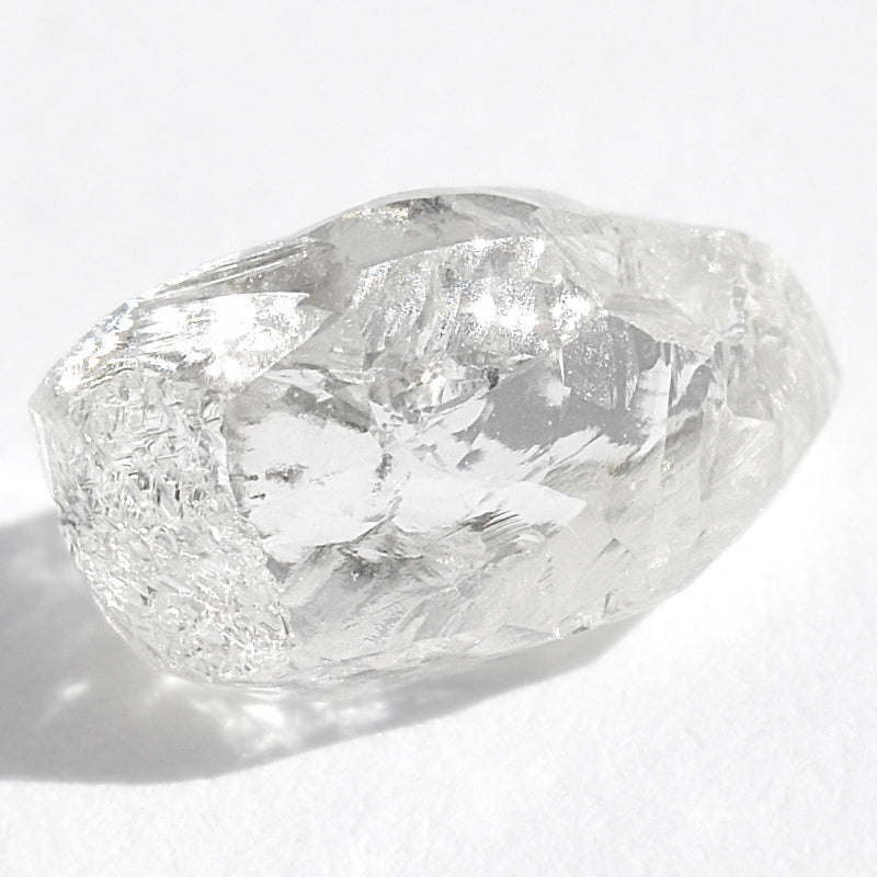 1.49 carat light refracting pear shaped rough diamond