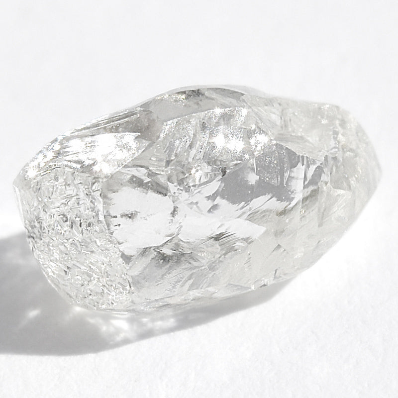 2.47 carat flat and smooth rough diamond freeform stone