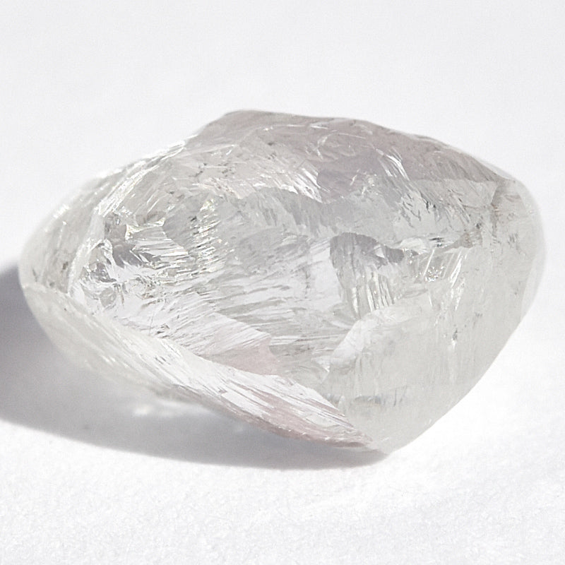 1.025 carat satiny and oblong rough diamond dodecahedron