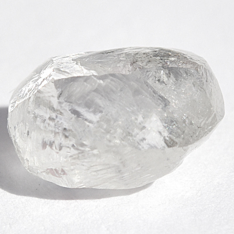 1.025 carat satiny and oblong rough diamond dodecahedron