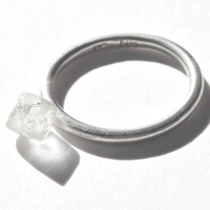 1.25 carat gorgeous, clean and clear rough diamond octahedron
