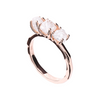 Te'anim Ring - A three-stone raw diamond engagement ring with three raw diamonds