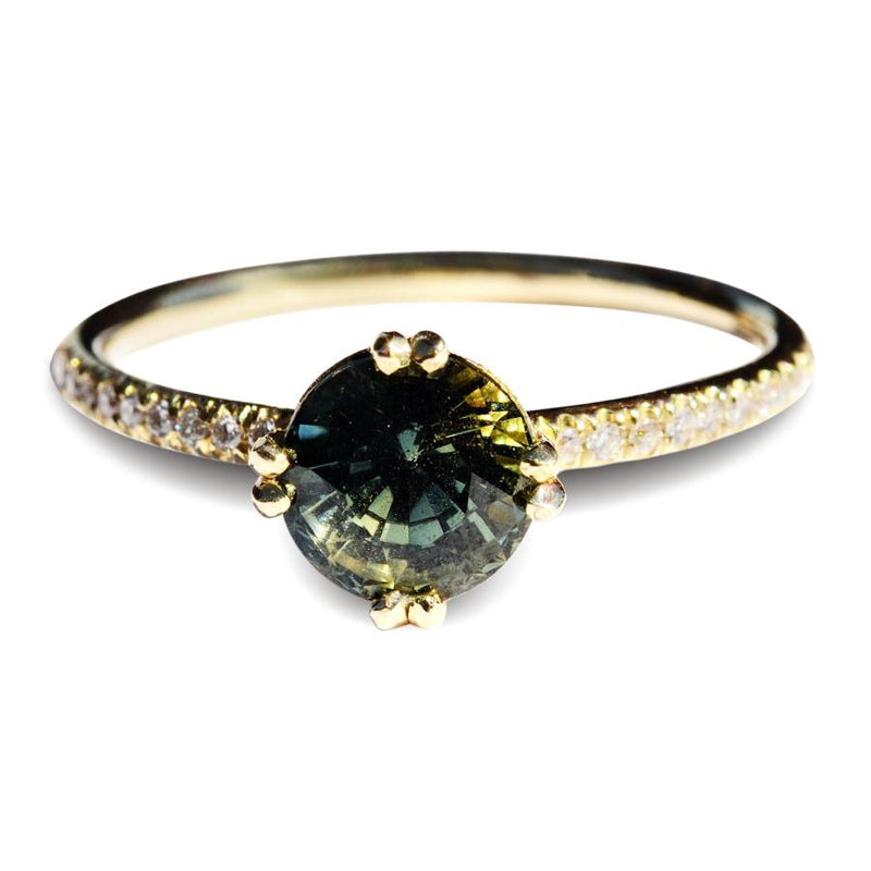 Hodaya Ring - A uniquely designed cut diamond or sapphire engagement ring Rings The Raw Stone 