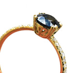 Hodaya Ring - A uniquely designed cut diamond or sapphire engagement ring Rings The Raw Stone 