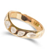 Glacier Raw Diamond Curved Band in 14k Yellow Gold - Ready to Ship