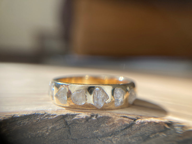 Glacier Raw Diamond Band - Customizable